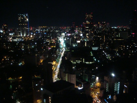 11.45pm: looking back at Roppongi